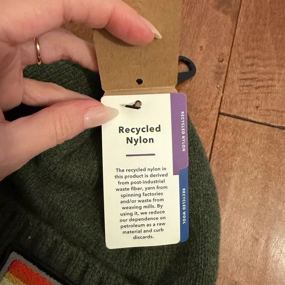 Patagonia Green Brodeo Logo Beanie Winter Hat - Picture 6 of 10